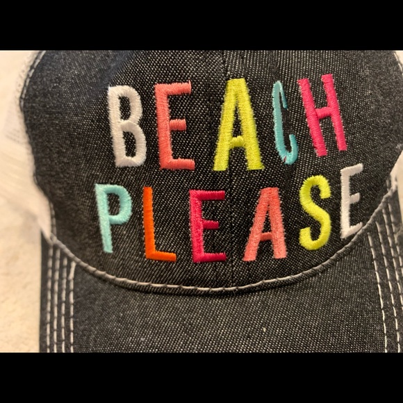 CC GIRLIE GIRL Beach please women’s trucker hat WORN 1x - Picture 9 of 9